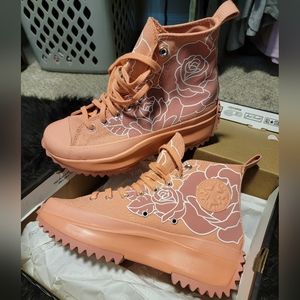 Converse Natasha Cloud X Run Star Pink Floral Hike High Top Sneakers